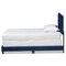 Baxton Studio Tamira Modern and Contemporary Glam Navy Blue Velvet Fabric Twin Size Panel Bed 183-11274-Zoro - alternate 2